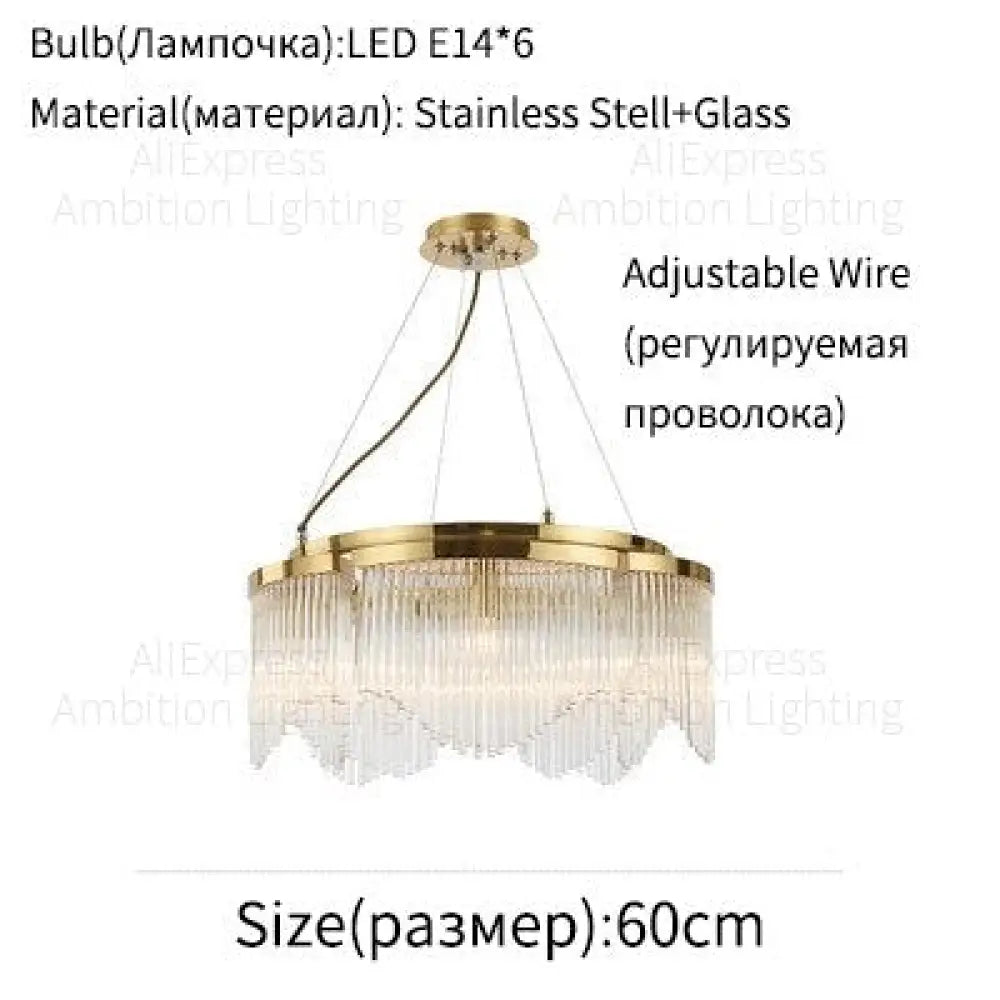 Lustrous Allure: Stainless Steel Crystal Led Chandeliers For Luxurious Spaces 6 Heads Chandelier /