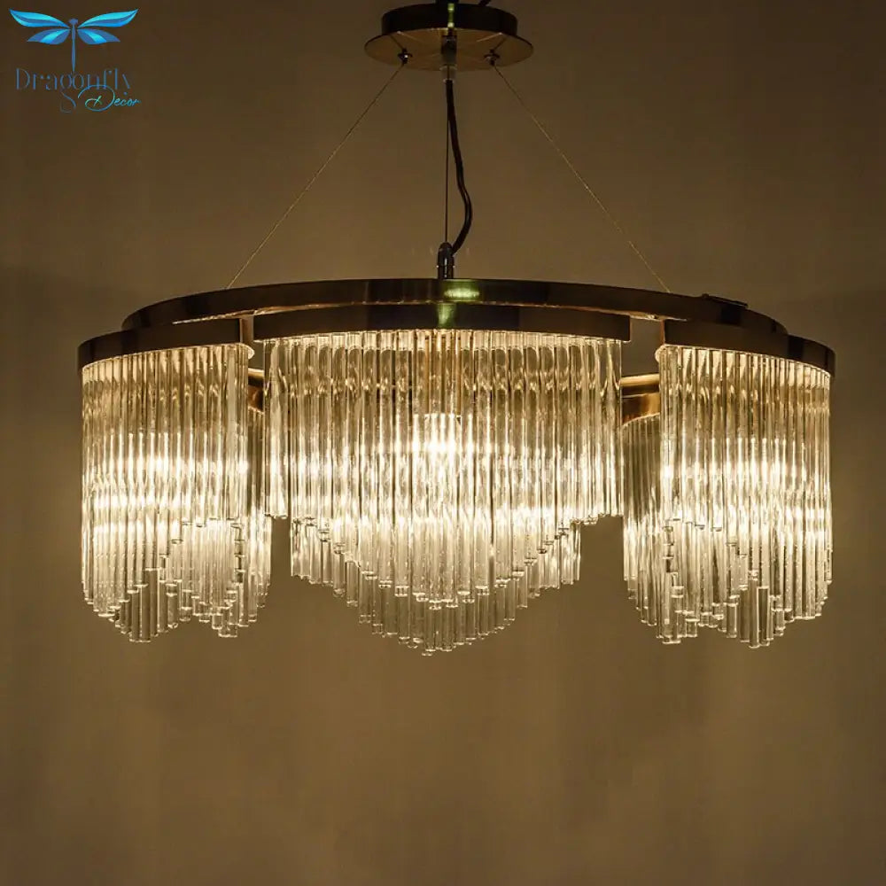 Lustrous Allure: Stainless Steel Crystal Led Chandeliers For Luxurious Spaces Chandelier