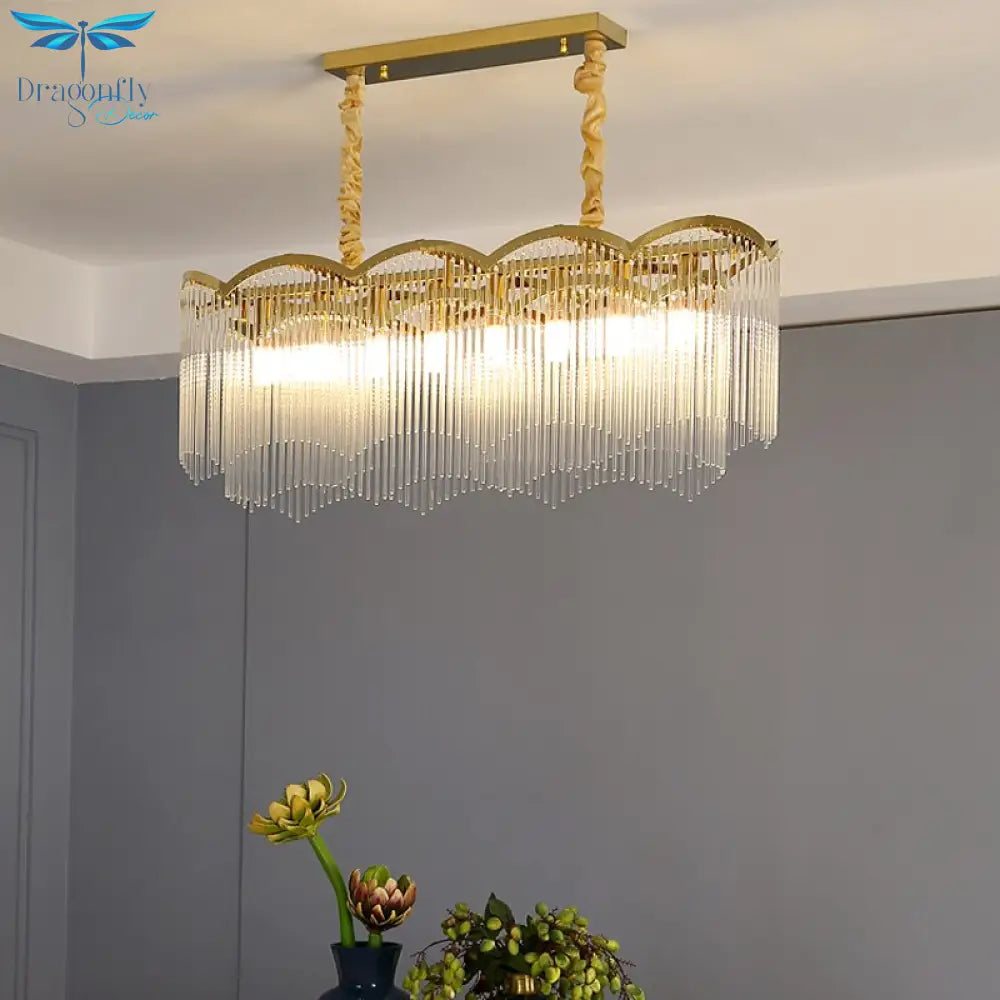 Luxe Serenity: Post - Modern Minimalist Crystal Glass Chandeliers For Elegant Spaces Chandelier