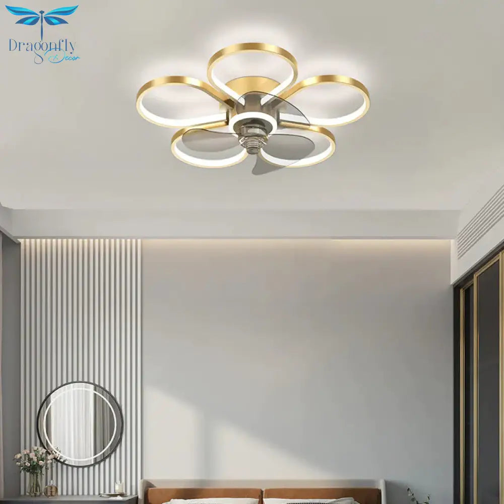 Luxury Ceiling Fan Lamp Bedroom Ultra - Thin Quiet Restaurant With Electric