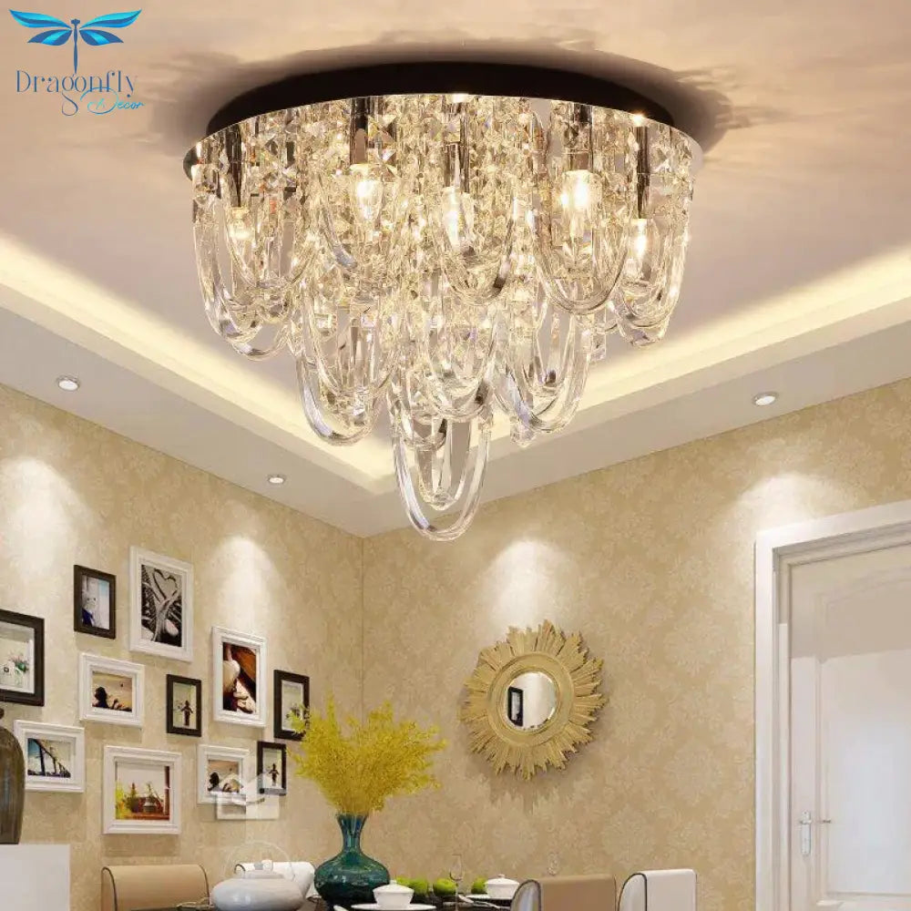 Luxury Led Crystal Pendant Lights Hanging Design Lighting For Kitchen Bedroom Hall Lamparas