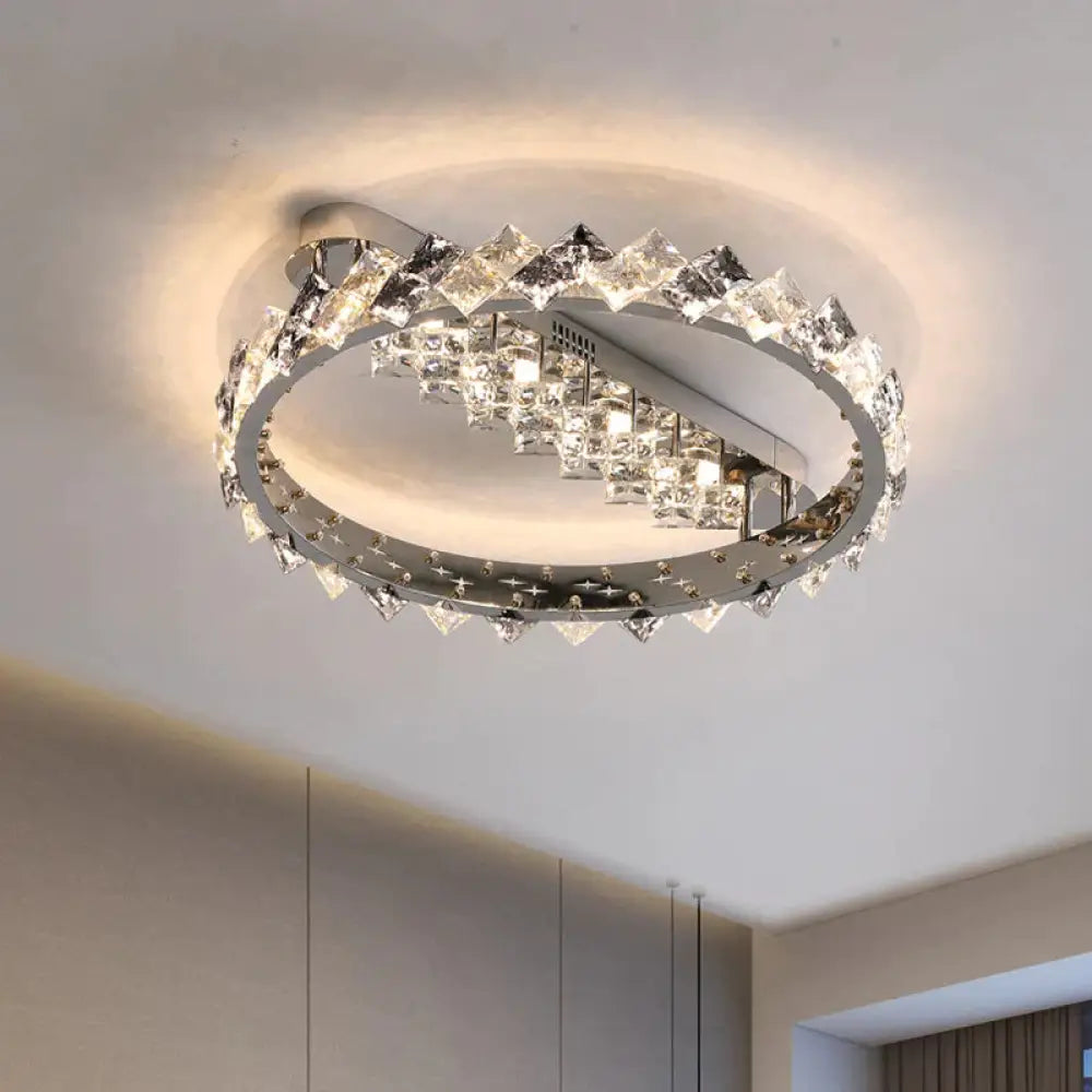 Master Bedroom Crystal Ceiling Lamp Luxury Led Atmosphere Romantic Warm Lamps