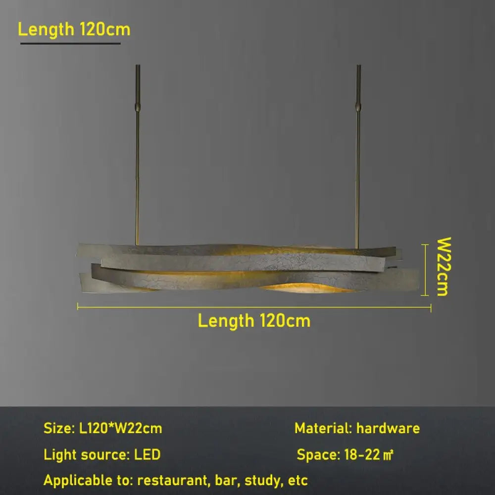 Minimal Restaurant Pendant Lamp Modern Bar Desk Office Designer Creative Geometric Length 120Cm /