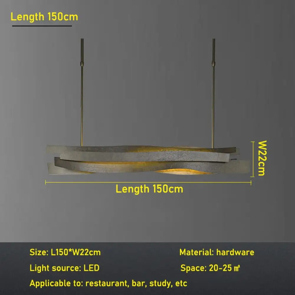 Minimal Restaurant Pendant Lamp Modern Bar Desk Office Designer Creative Geometric Length 150Cm /