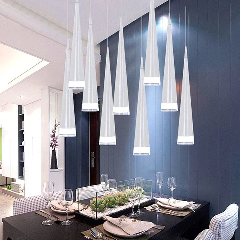 Minimalist Led Pendant Lights 5W Modern Conical Lamps Aluminum Hand Lighting Dining - Room Bar