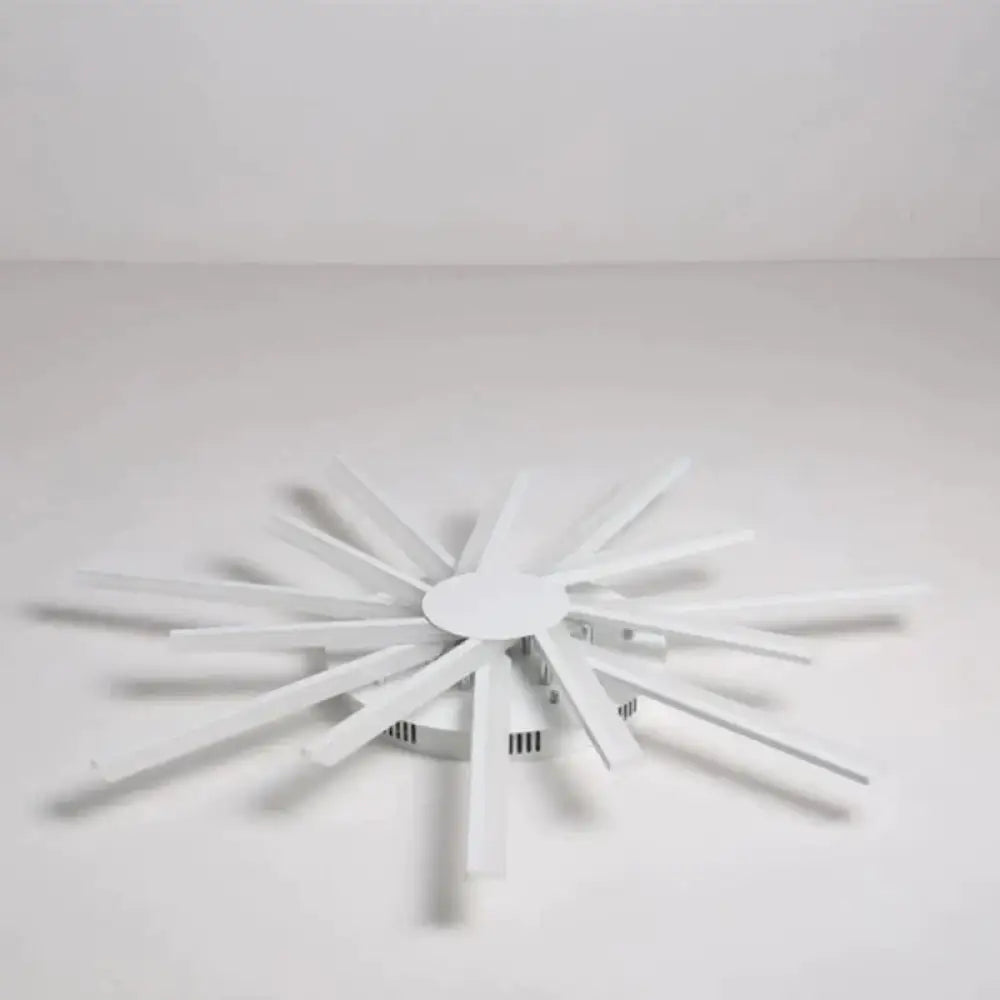 Minimalist Led Semi Flush Light For Living Room In White 7 / Warm