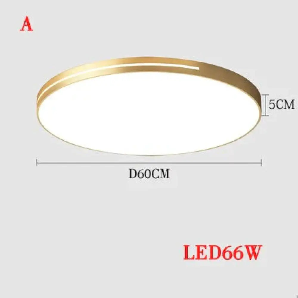 Modern Atmosphere Light Luxury Ultra Thin Ceiling Lamp Bedroom Living Room Kitchen Dining A D60Cm /