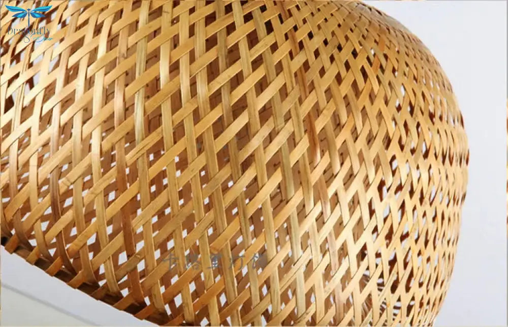 Modern Bamboo Hand Knitted Pendant Lamp For Dinning Living Room