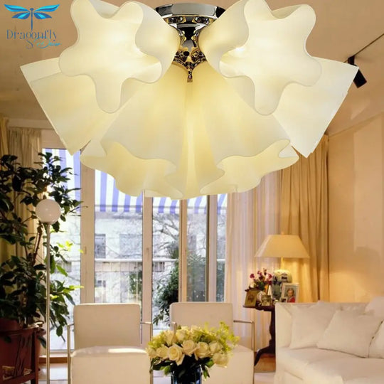 Modern Brief Romantic Diy Creative E27 Ceiling Light Fixture Japanese Home Deco Living Room Glass
