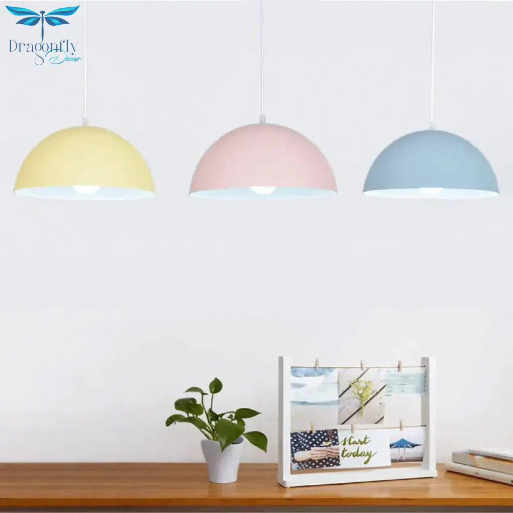 Modern Ceiling Lamps Semicircle Lampshade Aluminum Pendant Lights Restaurant Dining Table Kitchen