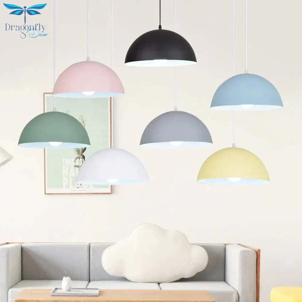 Modern Ceiling Lamps Semicircle Lampshade Aluminum Pendant Lights Restaurant Dining Table Kitchen