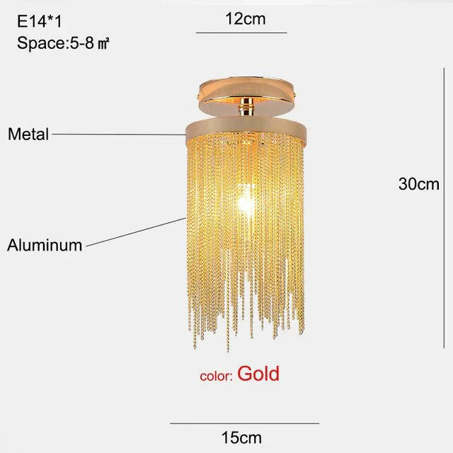 Modern Ceiling Light For Bar Lamp Dining Room Simple Silver Golden Blue Green Waterfall Lamps