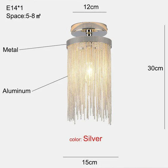 Modern Ceiling Light For Bar Lamp Dining Room Simple Silver Golden Blue Green Waterfall Lamps