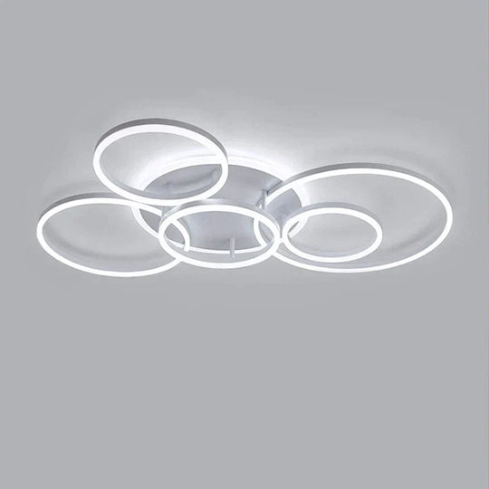 Modern Ceiling Lights For Living Room Circle Gold Brown Led Plafon Decor Bedroom Lamps Fixture With