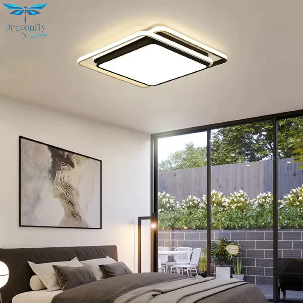 Modern Ceiling Lights Lamp Black White Lampshade High Quality For Living Room Bedroom Surface