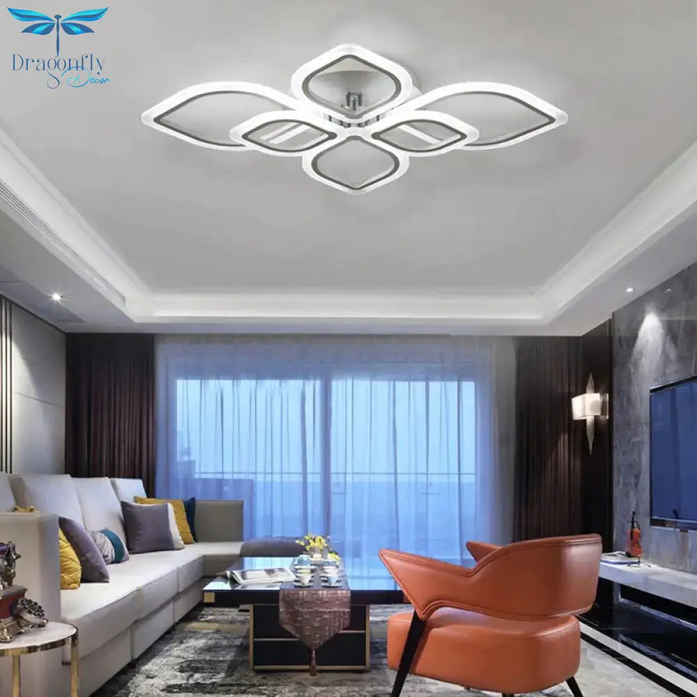 Modern Ceiling Lights Led Lamp For Living Room Bedroom Study White Color Surface Mounted Deco