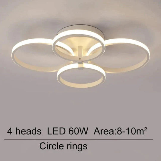 Modern Ceiling Lights Led Lamp For Living Room Bedroom White Coffee Color Surface Mounted Round