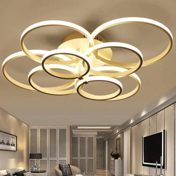 Modern Ceiling Lights Led Lamp For Living Room Bedroom White Coffee Color Surface Mounted Round