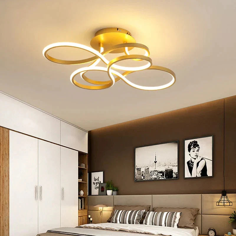 Modern Ceiling Lights White/Gold/Coffee Color Led Lamp For Living Room Bed Study Surface Mounted