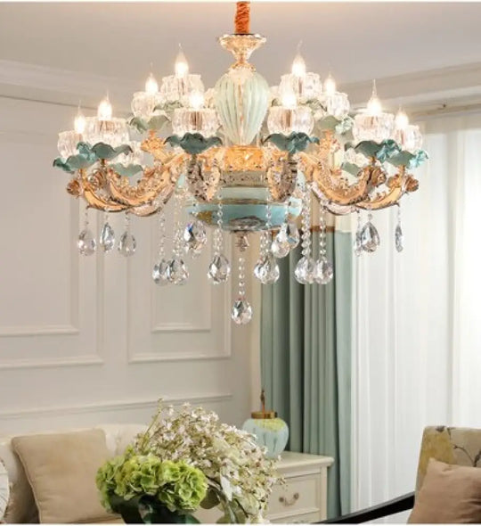 Modern Chandeliers Home Decor Flower Chandelier Living Room Decoration Nordic Crystal Light Fixture