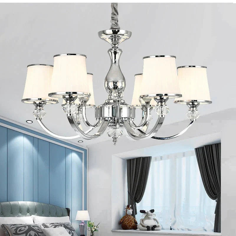 Modern Chrome Chandelier Lights For Living Room Ceiling Light