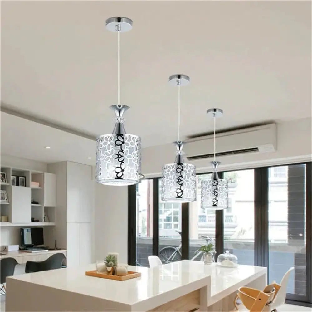 Modern Crystal Iron Led Ceiling Light Fixtures Chandelier Pendant Lamp For Dining Room Kitchen