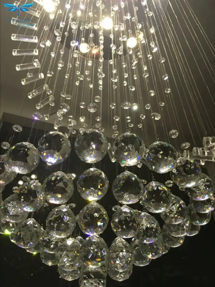 Modern Crystal Loft Traditional Chandelier Art Deco With Gu10 9 Lights For Living Room Bedroom