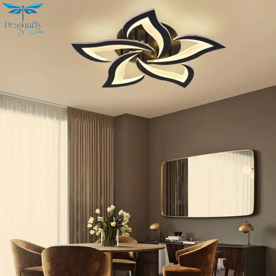 Modern Fashion Designer Black Led Ceiling Light Art Deco Suspended Lamp For Kitchen Living Room