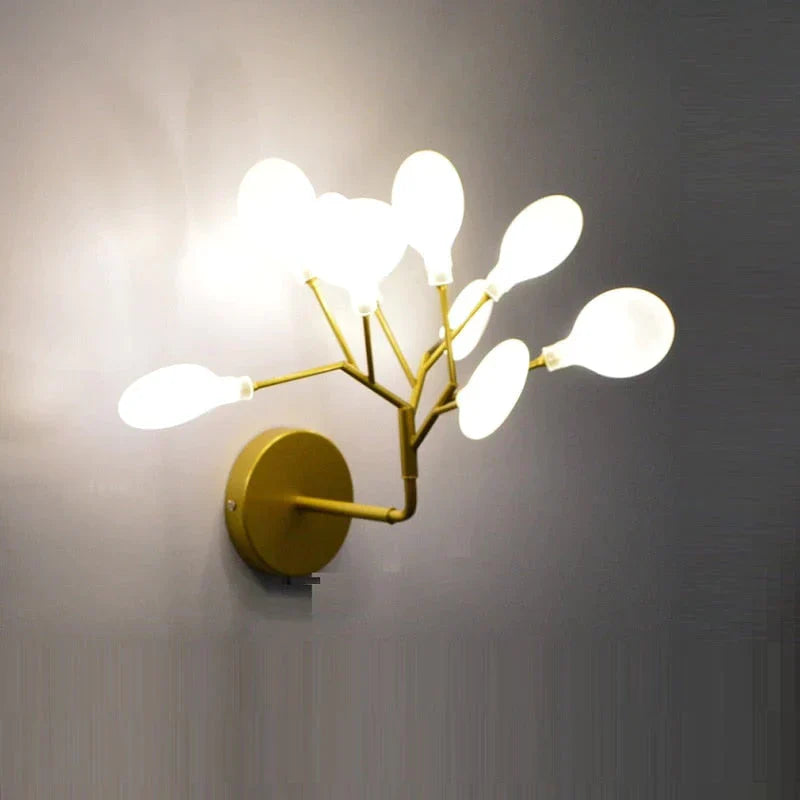 Modern Firefly Tree Branch Led Wall Light For Bedroom Study Room