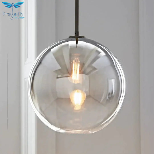 Modern Glass Ball Pendant Light Gradient Color Hanging Lamp Hanglamp Kitchen Fixture Dining Living