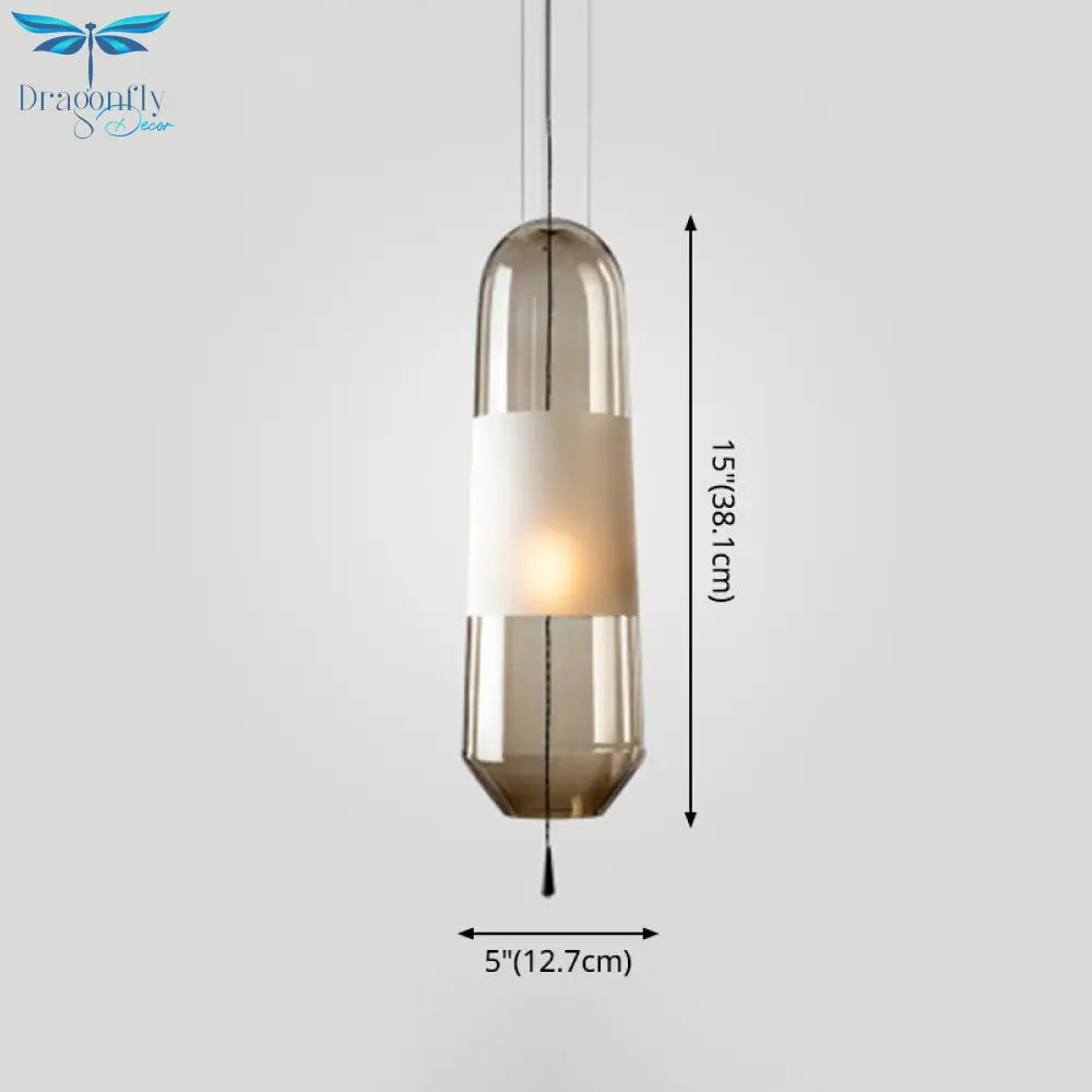 Modern Glass Pendant Light Fixture - Stylish Hanging For Bedroom