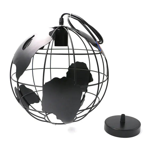 Modern Globe Pendant Lights Black/White Lamps For Bar/Restaurant Hollow Ball Ceiling Fixtures Light