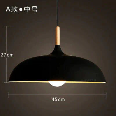 Modern Hanging Ceiling Lamps Wood Aluminium E27 Pendant Lights Dining Room Table Bedside Kitchen