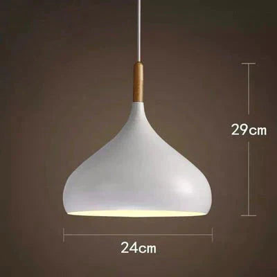 Modern Hanging Ceiling Lamps Wood Aluminium E27 Pendant Lights Dining Room Table Bedside Kitchen