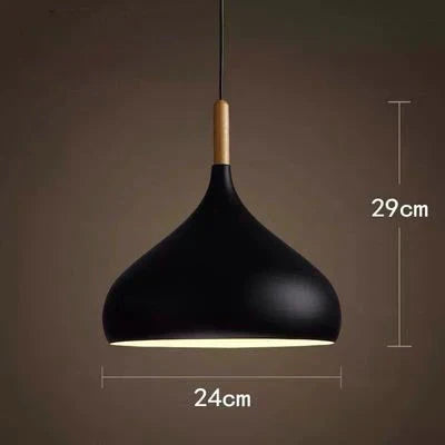 Modern Hanging Ceiling Lamps Wood Aluminium E27 Pendant Lights Dining Room Table Bedside Kitchen