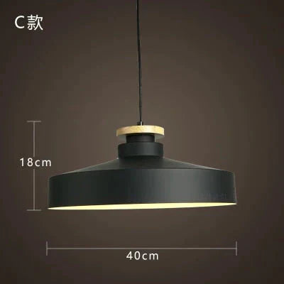 Modern Hanging Ceiling Lamps Wood Aluminium E27 Pendant Lights Dining Room Table Bedside Kitchen