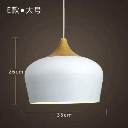 Modern Hanging Ceiling Lamps Wood Aluminium E27 Pendant Lights Dining Room Table Bedside Kitchen