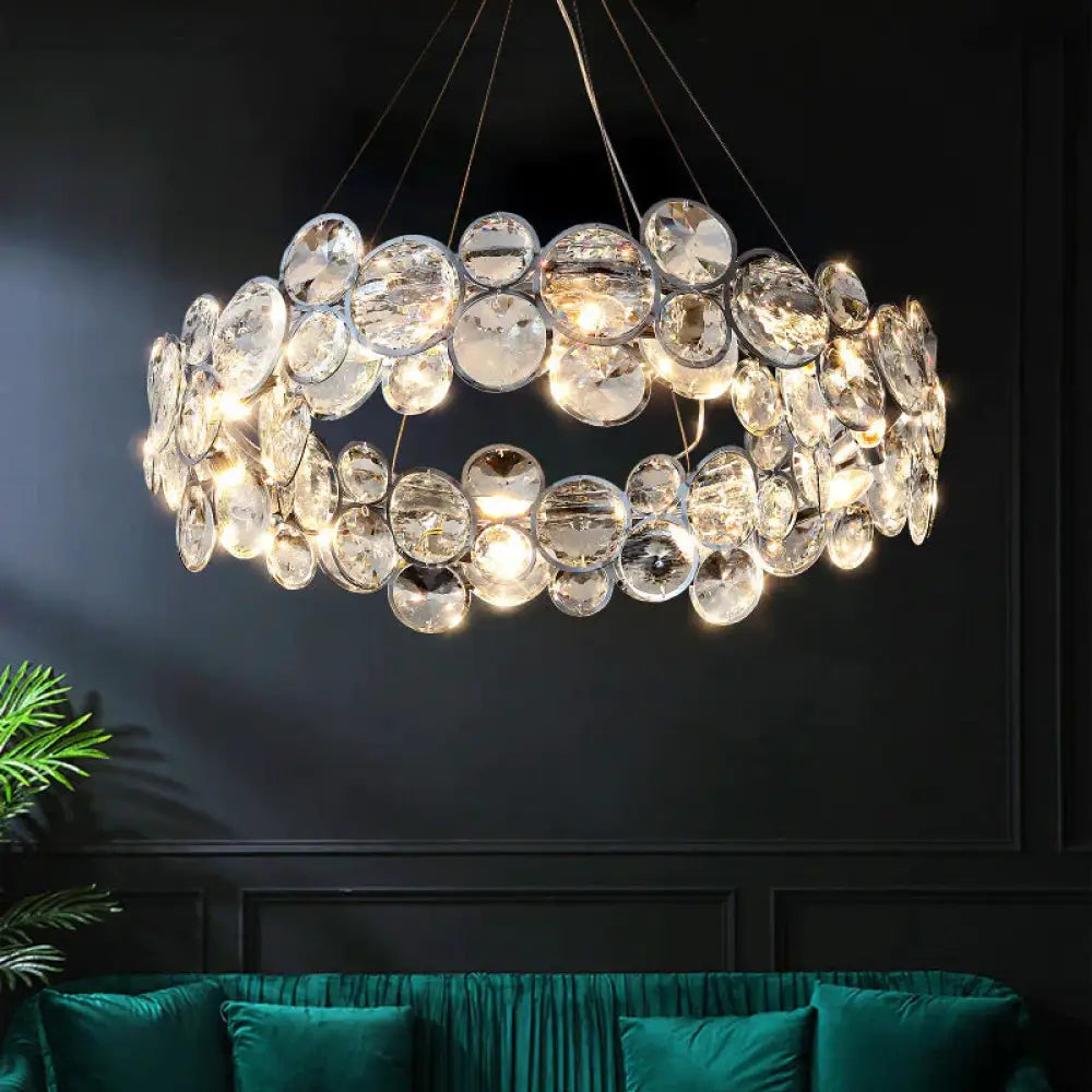 Modern High - End Chandelier Crystal Lamp Dia 56Cm / Without Light Source Pendant