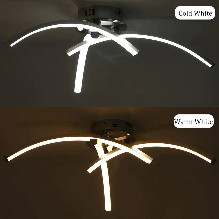 Modern Led Ceiling Light 21W 18W Forked Shaped Surface Lamps For Bedroom Living Room Led Lighting