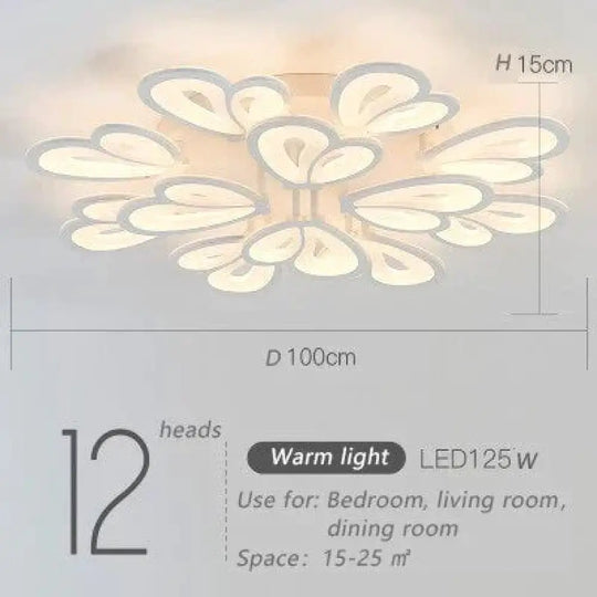 Modern Led Ceiling Light Butterfly Lamp Shape With Remote Control Acrylic Lights For Living Room
