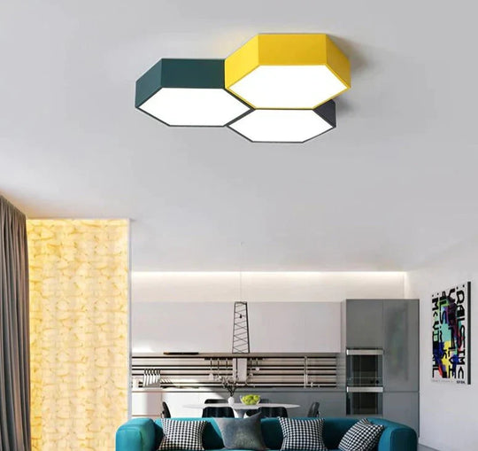 Modern Led Ceiling Light - Diamond Design For Study Dining Room And Balcony Indoor Lighting