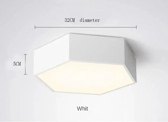 Modern Led Ceiling Light Diamond Indoor Lamp Creative Personality Study Dining Room Balcony White