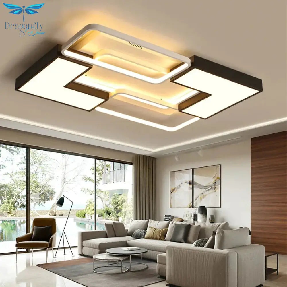Modern Led Ceiling Light For Living Room Bedroom Dining Fixtures Led Rectangle Lamp Luminaires Home