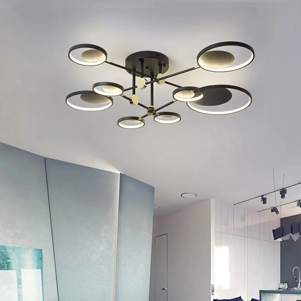 Modern Led Ceiling Light Living Room Lighting Fixture Bedroom Kitchen Surface Mount Lamp Remote
