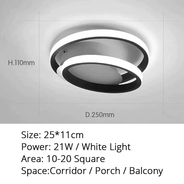 Modern Led Ceiling Light Warm Or Cool White For Living Room Corridor Balcony Surface Mounted Lights