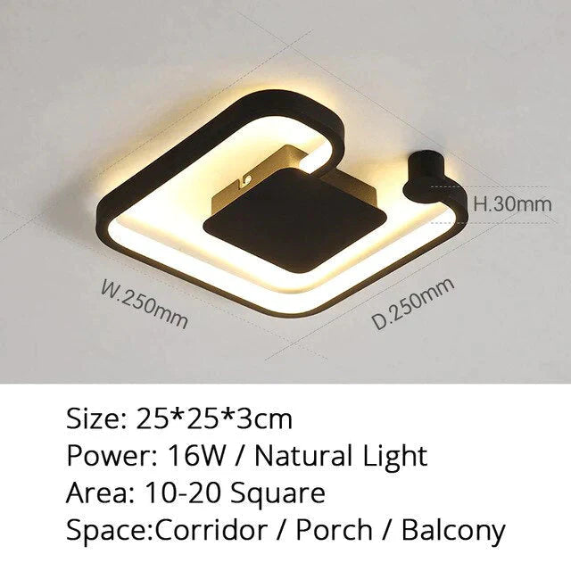 Modern Led Ceiling Light Warm Or Cool White For Living Room Corridor Balcony Surface Mounted Lights