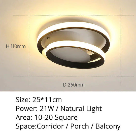 Modern Led Ceiling Light Warm Or Cool White For Living Room Corridor Balcony Surface Mounted Lights