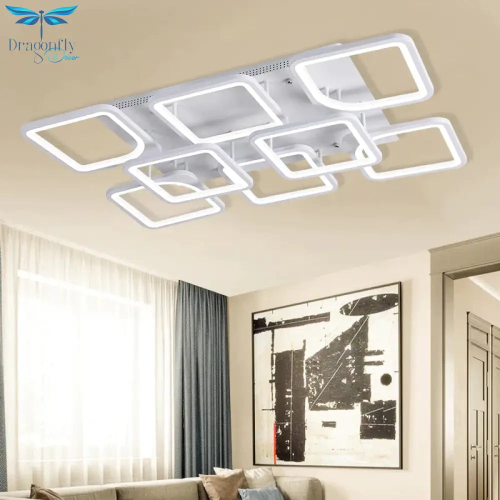 Modern Led Ceiling Lights App Remote Control Dimmable Light For Living Room Bedroom Fixture Indoor