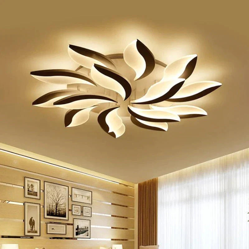 Modern Led Ceiling Lights Fixtures Living Room Hardware Acrylic Lampshade With Remote Bedroom Lamp