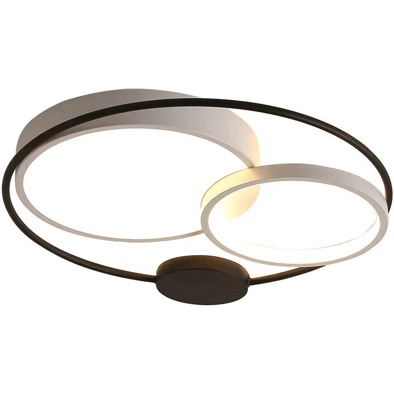 Modern Led Ceiling Lights For Living Room Bedroom Study Black + White Or Grey Color Lamp Fixtures